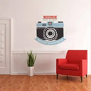 Rawpockets Decals  Camera Quote  Medium Size Wall Sticker ( Wall Coverage Area - Height 55 cms X Width 60 cms )(Pack of 1)