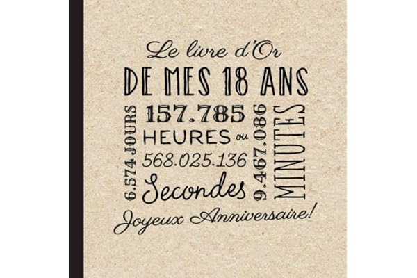 Le livre d'Or de mes 18 ans: Décoration pour la célébration du 18ème anniversaire pour homme ou femme - 18 ans - Cadeau & déco d'anniversaire - Livre pour les félicitations et photos des invités