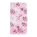 Produktbild Samsung Galaxy S7 Edge Hülle, Chreey Gemalt Muster Schutzhülle Lederhülle Dreieck Magnetische Schnalle Premium PU Leder Flip Cover Brieftasche Kreditkarte Taschen Etui Handyhülle Schutztasche [Kleine Blumen]