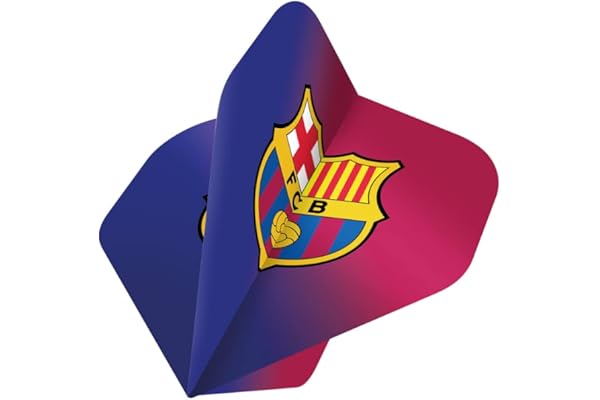 Darts Corner Ailettes de fléchettes sous licence officielle Barcelona Football Club Barca FC 100 microns n°2, disponibles en plusieurs modèles et tailles de lot.