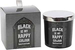 SOMETHING DIFFERENT WHOLESALE Świeca opium Black is My Happy Colour – luksusowa świeca aromaterapeutyczna o bogatym zapachu, 100% naturalny wosk sojowy, długotrwałe spalanie, relaks i dawanie prezentów