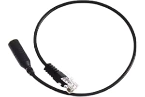 ZABEES Standard 3.5mm Jack Smartphone Headset Adapter Cable Converter to RJ9 Plug for Cisco Unified Office Telephone 7970 7940 7941 7942 7971 etc