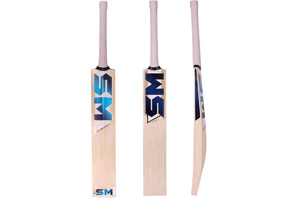 SM Core Kashmir Willow Cricket Bat Size 6 Wooden Cricket Bat Massive Profile Super Thick Edges Rebound Technology Superlight Pickup Cricket Bat for Boys Size 6