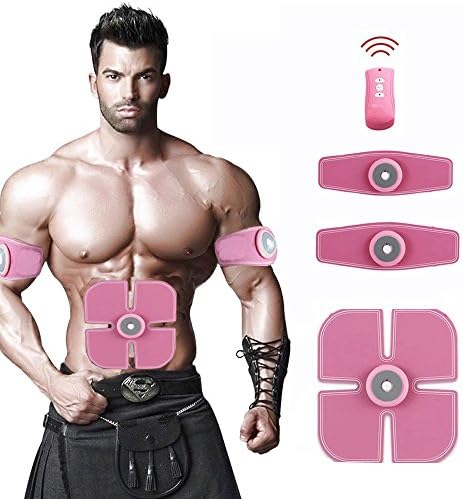 [New Version 2017] Abdominal Muscle Toner Abs Training Gear Body Fit Toning Belt Wireless Muscle Exercise For Abdomen/Arm/Leg Training Havenfly Smart muscle Trainer Portable Home/Office Workout Equipment Support Women (M1)
