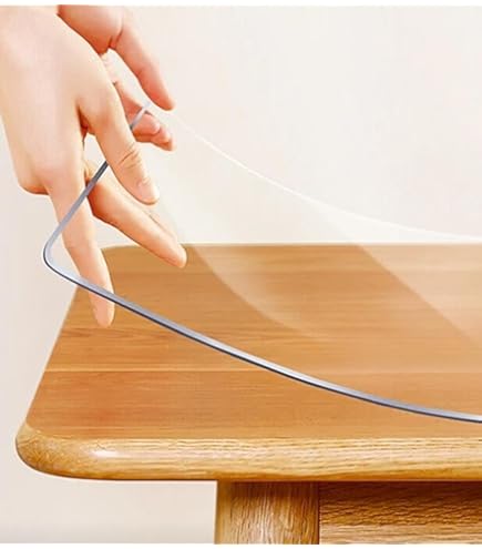 Copritavolo Trasparente In PVC Spesso 1,5mm - Impermeabile E Antimacchia Per Proteggere Mobili (40x130cm) - Foto 6