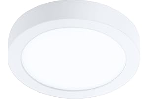 EGLO connect.z Smart Home łazienkowa lampa sufitowa LED Fueva-Z, Ø 21 cm, ZigBee, sterowanie aplikacją i głosem, regulacja barwy światła, ściemnianie, metalowa biała, IP44
