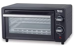 TM Electron Tmpho001Bk Mini Horno Tostador 800W, 10L De Capacidad, 3 Modos De Calentamiento, Negro, 36,6 x 27,4 x 20,4 cm