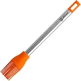 BRA Efficient | Kitchen Brush, Stainless Steel | Nylon and Silicone, Orange, 27.5 cm