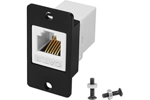 QIANRENON Adaptateur de Ligne Téléphonique Rectangulaire CAT3 RJ12 6P6C Femelle vers Femelle à Montage Fixe Connecteur pour Modem Communication Vocale