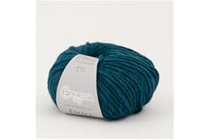 OPHELIA ITALY LANE Ophelia Italy Emma - 011 Ottanio - Gomitoli Lana 50g Filato stoppino, 15% Alpaca, 15% Lana Vergine,10% Viscosa, 60% Acrilico, Filati per Lavoro a Maglia, Gomitolo per Ferri e Uncinetto.