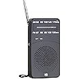 Azonee Portable Radio Am FM, Transistor Radio with Speaker, Headphone Jack, Battery-Powered Radio for Long-Distance Reception, Excellent Reception, Pocket Radio for Indoor, Outdoor and Emergency Use