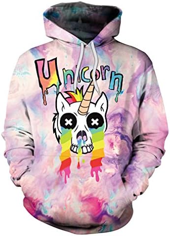 Nanahoodies Unicorn Autumn Men/Women Sweatshirts 3D Print Graffiti Hiphop unicornio Hoodies Tracksuit Streetwear XXL