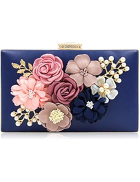 Milisente Damen Clutch Tasche Blumen Abendtasche Hochzeit Clutch Bag