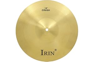 HEBEOT 8/10/12/14/16Inch Drum Brass Cymbals Percussion Splash Crash Hi-Hat Cymbal For Beginners, Professional Players Golden(16in)