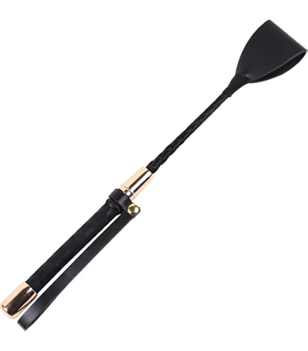 Frustino Da Equitazione In Ecopelle Nero - Con Frange, Antiscivolo, Per Addestramento Cavalli - Foto 13