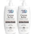 Cool & Cool Cocoa Butter Body Lotion 500ML(Pack of 2) - Moisturizing Formula with Cocoa Butter & Vitamin E, Non-Greasy & Paraben-Free, Smooths Marks and Heals Skin 1L