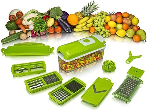 Multi Nicer Dicer Slicer Plus Peeler Cutter Chopper shredder Container Vegetable Fruit Mandoline 12 in 1 Food