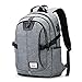 Produktbild UBaymax Anti-diebstahl Laptop Rucksack mit USB Ladeanschluss, 15,6 Zoll Wasserdicht Canvas Schulrucksack Daypack, Unisex Business Reise Schule Notebook Rucksack für Herren Damen (2-Grau)