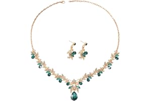 XFSRG Schmuckset für Damen Halskette und Ohrringe Set mit Funkelnden Zirkonia Schmuckset für Hochzeiten und Partys