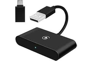 LEIFTSNE Wireless CarPlay Adapter für iPhone iOS 10+,5GHz CarPlay Wireless Adapter Dongle Konvertieren Werkseitig Verkabeltem CarPlay zu Wireless, Automatische Verbindung, Plug and Play
