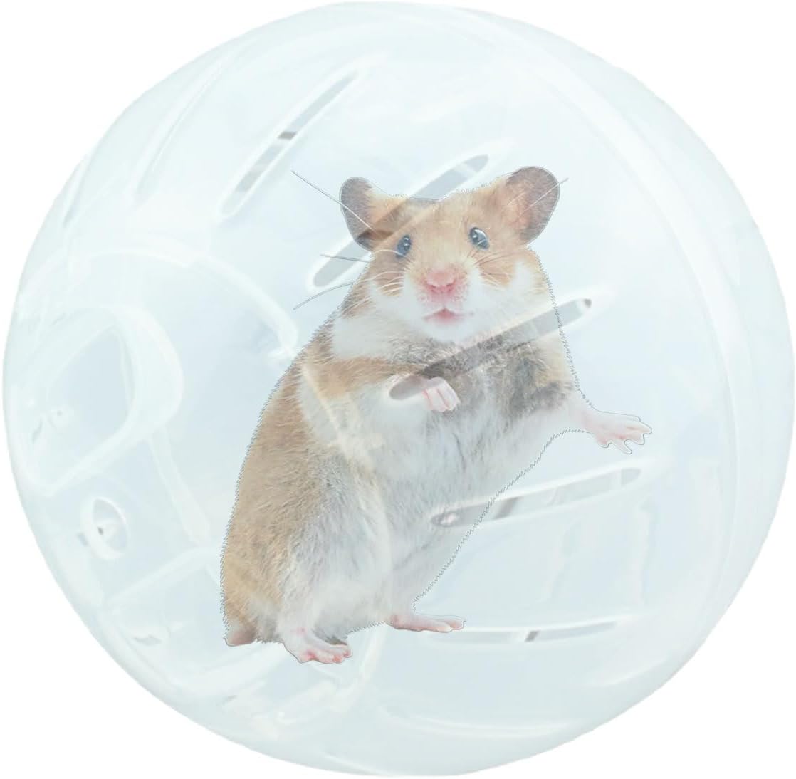 Genérico Bola De Hámster - 10CM Pelota De Hámster, Transparente Bola De Actividad para Hámsters, Juguete De Actividad para Animales Pequeños, para Ratas, Roedores, Jerbos, Mascota Pequeña