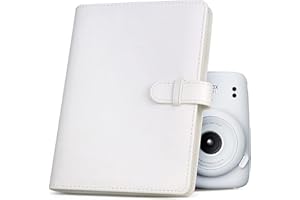 Rieibi Album photo Mini 128 pochettes, portefeuille en cuir PU pour appareil photo instantané Fujifilm Instax Mini Evo/11/8/9/7s/25/70/90, album photo coloré brillant pour Polaroid