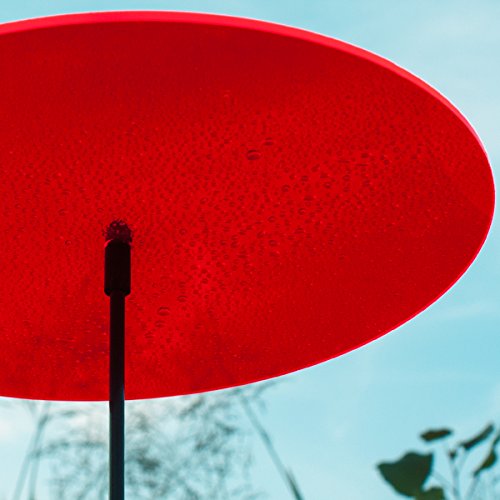SUNPLAY „Sonnenfänger-Scheiben“ in ROT, 3 Stück je 10 cm Durchmesser im Set + 35 cm Schwingstäbe - 3