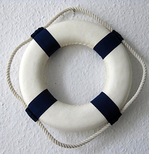 Deko Rettungsring blau-weiss Willkommen an Bord 25cm Durchmesser - 2