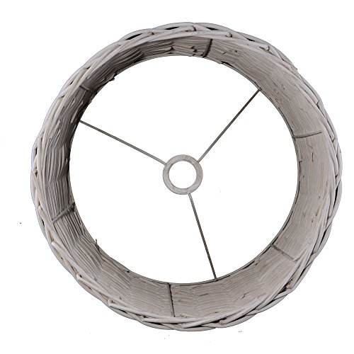 Lampenschirm Rund Rattan weiß TL 45-40-27 - 2