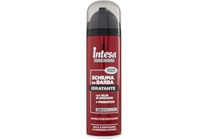 INTESA POUR HOMME | Schiuma da Barba, Idratante, con Olio di Avocado e Prebiotico, 300 ml