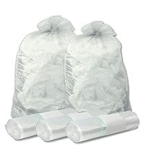 Carrello Portapacchi Pieghevole Sacchetti Spazzatura Plasticplace Con Coulisse Trasparenti - 200 Pezzi Da 13 Galloni, Extra Resistenti Buste Spazzatura Trasparenti 13 Galloni