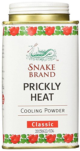 TWO PACKS of Snake Brand Prickly Heat Original Cooling Powder Classic 140g