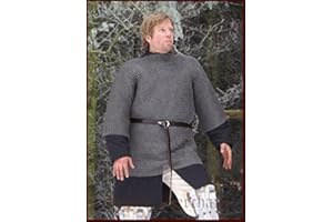 ‎BATTLE-MERCHANT Battle-Merchant - Kettenhemd Haubergeon - unvernietet ID 8 mm - Mittelalter - LARP - Reenactment - Ritter