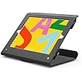 Beelta Retail Tablet Stand Compatible with 10.2 inch iPad 9th 8th 7th Generation, Business Desktop POS Tablet Stand, Anti Theft Kiosk Countertop Tablet Stand Holder, 360° Swivel Base, Metal, Black