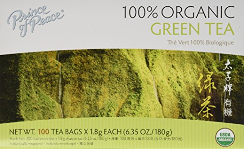Prince of Peace Organic Green Tea 100 Tea Bags - 2 pack