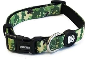 DUKIER - Collar para Perro, Regulable y Ajustable, Accesorio para Mascotas de Neopreno, Resistente, Diseño de Camo, Talla M
