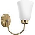wipro BeuHome Single Wall Light BW02 | Premium Indoor Decorative Light with Contemporary Sleek Design | Antique Surface Mounted Classic Wall Light for Bedroom, Living Room | E27 (1H, Brush Bronze)