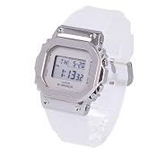 Casio G-Shock G-Shock GM-S5600SK-7 Erkek Kadın Dijital Kare Metal S Serisi Şeffaf, Modern