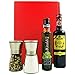 Produktbild GEWÜRZ GESCHENKSET GOURMET | Salz und Pfeffer Mühle gefüllt mit Meersalz & Pfeffer, Balsamico Essig und Basilikum Öl | Geschenkkorb gefüllt, Geschenke für Männer, Geschenke für Frauen, Dankeschön Geschenke, Geschenke zum Einzug, Geburtstagsgeschenk, italienischer Präsentkorb, Fresskorb‚ italienische Geschenke, italienische Geschenke, Salz und Pfefferstreuer Set, Gastgeschenke, Männer Geschenke, italienische Feinkost, italienische Spezialitäten