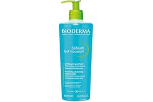 BIODERMA Sébium Gel Moussant - sanfte Reinigung - entfernt überschüssigen Talg und Unreinheiten - Mischhaut bis fettige Haut - von Dermatologen empfohlen - Pumpflasche 500 ml