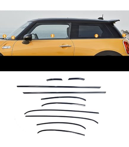 Artudatech Moulure Pare-Brise Avant Gauche+Droite Mini Cooper R50 R52 R53 – 51137128157/58, Noir Qualité Premium