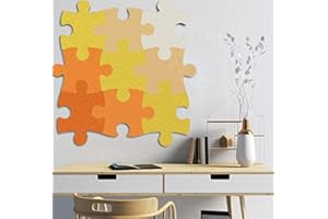 MCLEULLA Felt Memo Bulletin Board for Walls, 9 pcs Cork Board Tiles Wall Stickers, Jigsaw Puzzle Pin Eva Boards Self Adhesive to Keep Photos Display Board Pads Pictures Poster Goals Notes Decorative