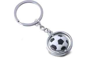 TOYMYTOY Fußball Schlüsselanhänger - Metalldrehendes 3D Sport Keychain, Geburtstagsgeschenk As Shown