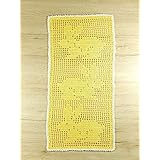 Häkeldeckchen mit Osterhasen Ostern Osterdekoration Deko Osterdeckchen Häkelläufer Tischläufer