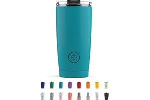 Cool Bottles - Tumbler - Bicchiere Termico in Acciaio Inossidabile - 550 ml - Vivid Turquoise - Tazza da Caffè - Coperchio Ermetico - Bevande Fredde 10 ore e Calde 5 ore - Finitura Antimacchia