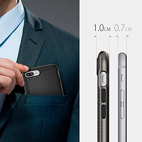 iPhone 7 Plus Case, SpigenÂ® [Neo Hybrid] PREMIUM BUMPER [Gunmetal] Bumper Style Premium Case Slim Fit Dual Layer Protective Cover for iPhone 7 Plus (2016) - (043CS20535)