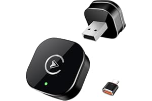MYCIMRE CarPlay Wireless Adapter 2026 Upgrade auf Kabelloses, Plug & Play, USB/Type-C, Mini & Stabiler Apple Carplay Wireless Adapter Kompatibel mit iOS 10+ Wired CarPlay Autos ab 2015