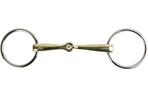 AK RIDING SPORTS LTD AK Loose Ring, Single Jointed Snaffle Horse Riding Bit in German Silver AKRS-2633 (5.75'', German-Silver)
