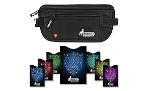 Portafoglio a Marsupio, Sicurezza RFID per Viaggi, Incluse Custodie di Blocco RFID Perfette per l'Uso Quotidiano