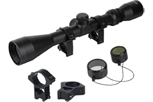 FOCUHUNTER Cannocchiale da puntamento tattico 3-9X40mm Mirino ottico SF compatto Reticolo FMC Mil-dot impermeabile e antiurto con supporti per binari Weaver/Picatinny e set di copriobiettivo